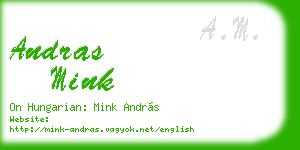 andras mink business card